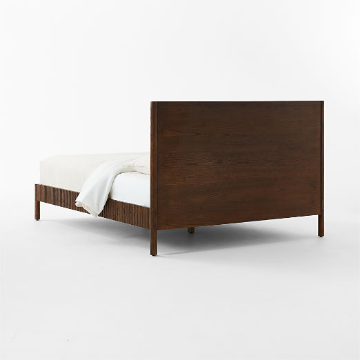 Siro Dark Mindi Wood Queen Bed