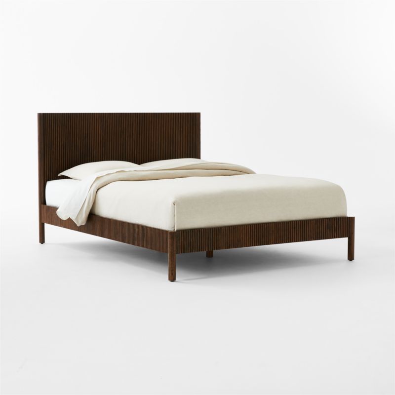 Siro Dark Mindi Wood Queen Bed - image 4 of 10