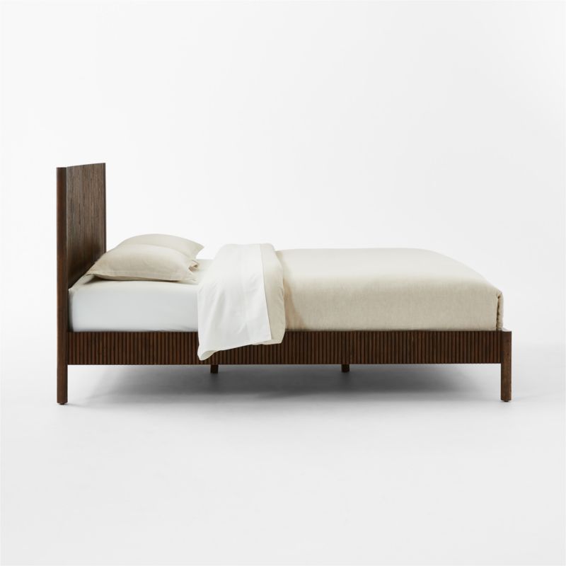 Siro Dark Mindi Wood Queen Bed - image 5 of 10