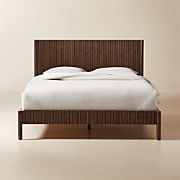 Siro Dark Mindi Wood Queen Bed