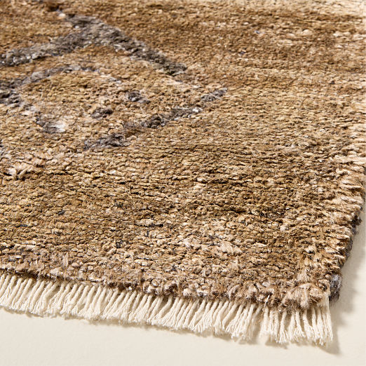 Sirocco Toffee Brown Handknotted Viscose Area Rug 8'x10' by Kravitz Design