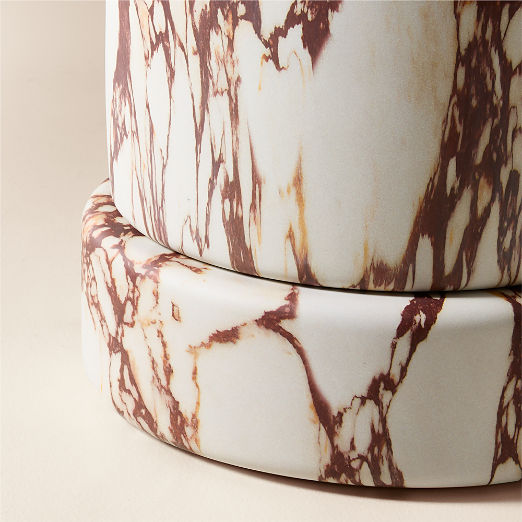 Situ Faux Red Calacatta Marble Planter Tall