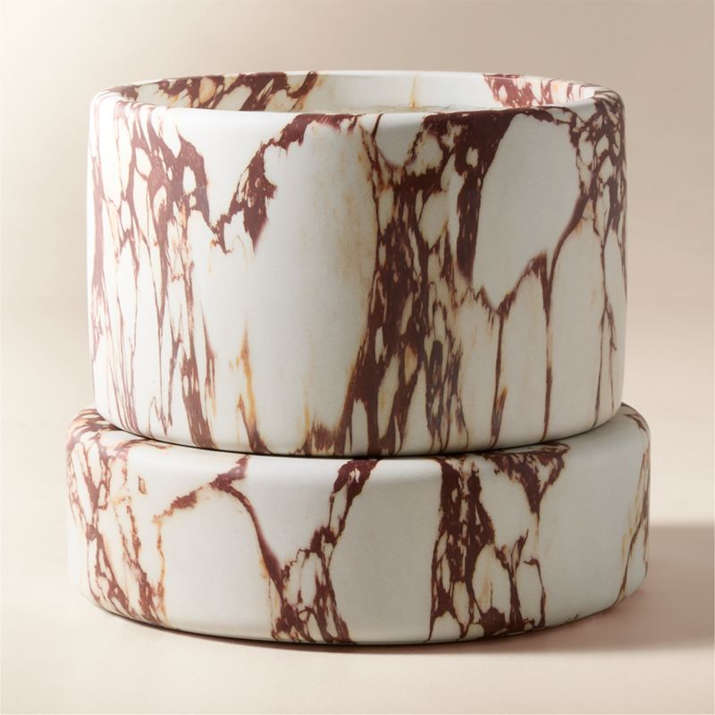 Situ Faux Red Calacatta Marble Planter Short - image 3 of 5