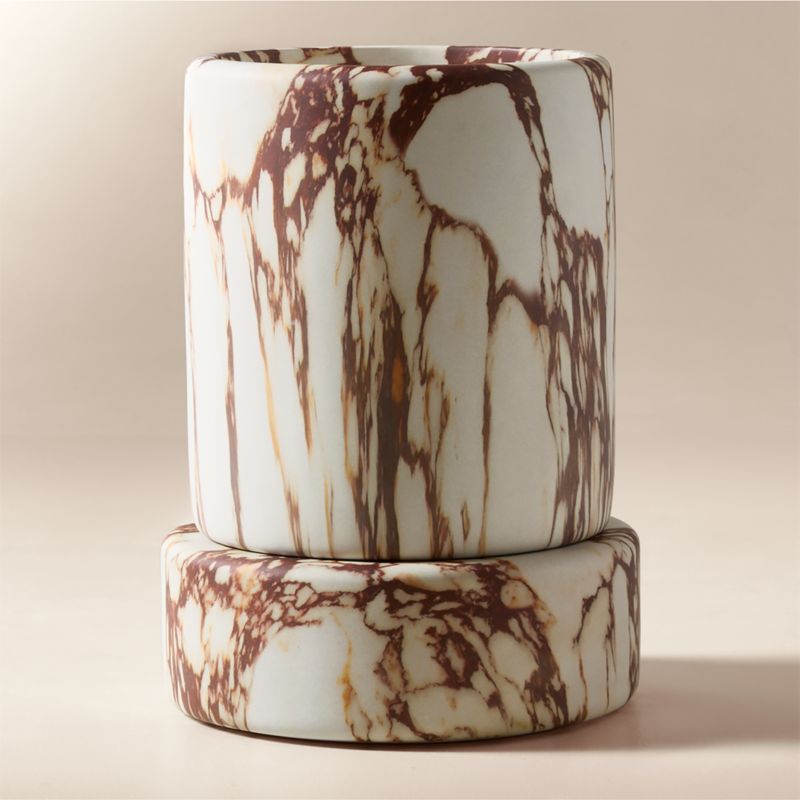 Situ Faux Red Calacatta Marble Planter Tall - image 4 of 6