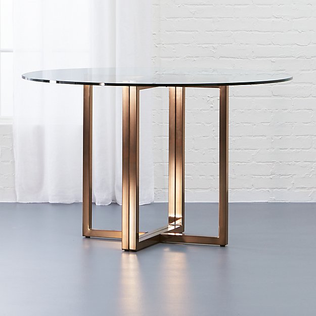 Silverado brass dining table discount