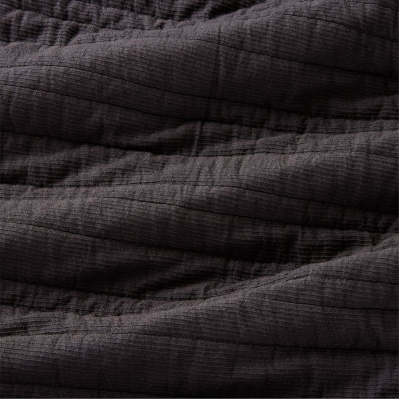 Siza Organic Cotton Black Standard Pillow Shams Set of 2 - image 4 of 5