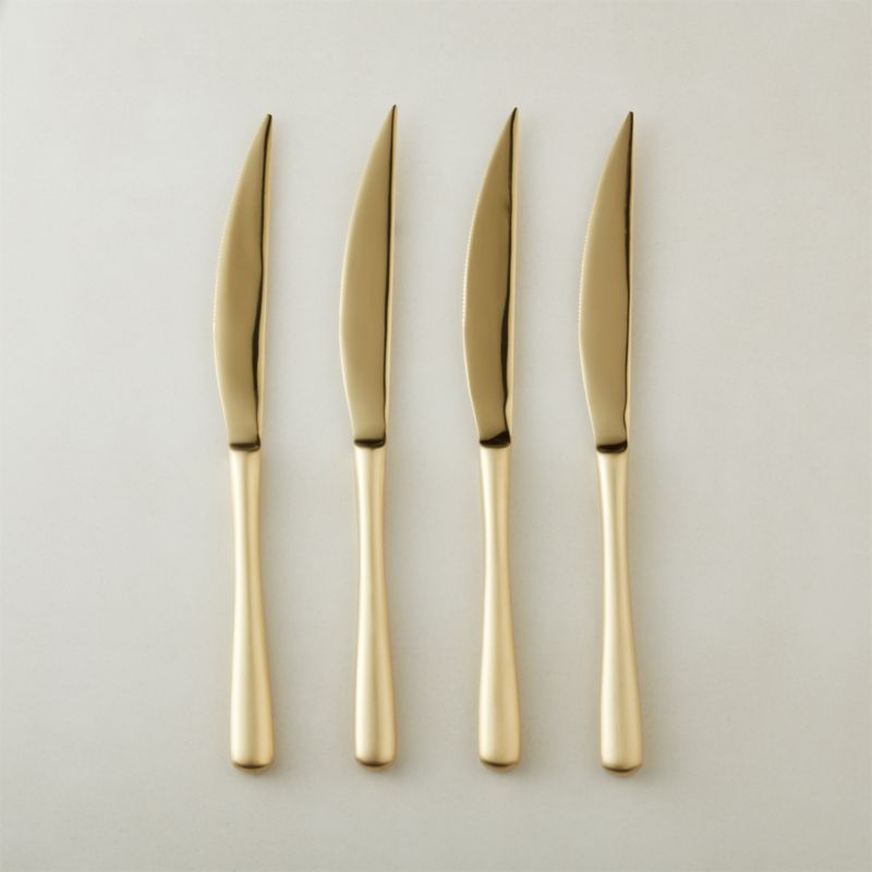 View Sizzle Gold Steak Knives Set of 4 details