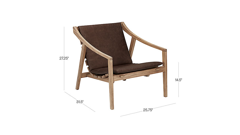 Skiva slatted lounge chair