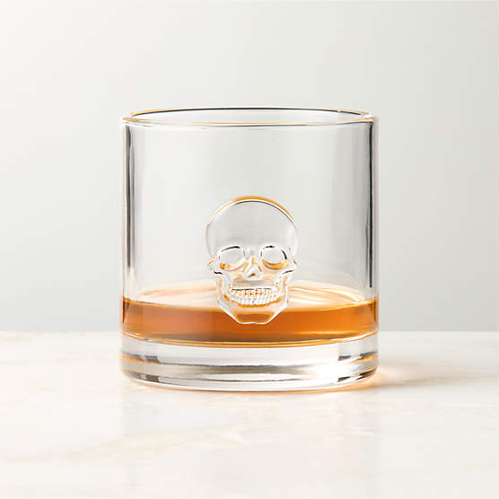 Skull Embossed Double Old-Fashioned Glass
