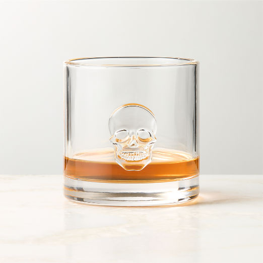 Skull Embossed Double Old-Fashioned Glass