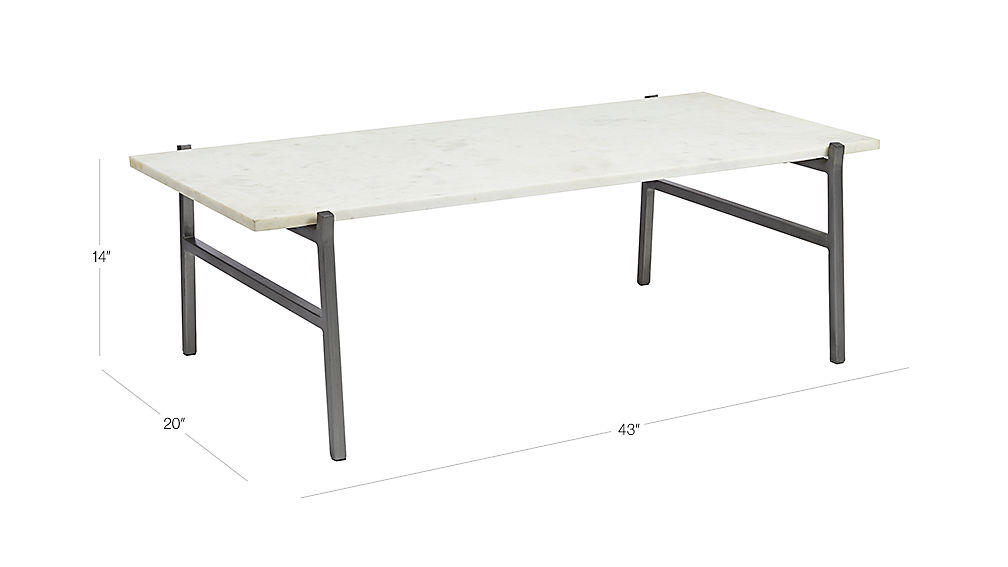 Slab White Marble Coffee Table Reviews Cb2