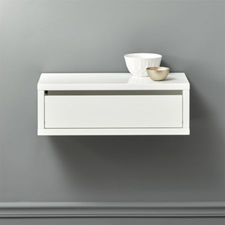 Slice White Wall Mounted Shelf Reviews Cb2