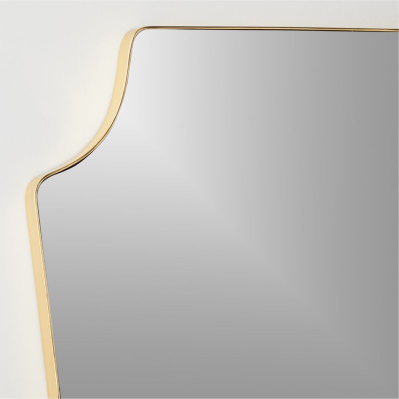 Slim Polished Brass Wall Mirror 26"x36" - image 4 of 11