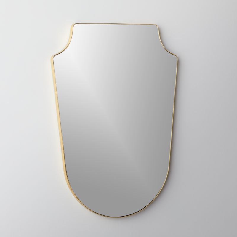 Slim Polished Brass Wall Mirror 26"x36" - image 3 of 11