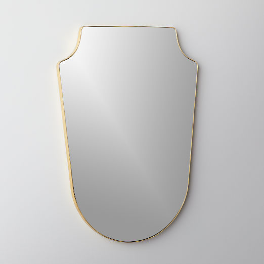 Slim Polished Brass Wall Mirror 26"x36"