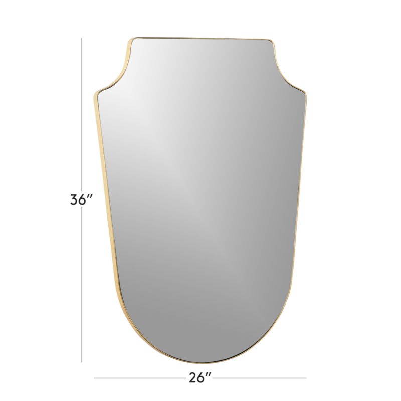 View Slim Polished Brass Wall Mirror 26"x36" - image 3 of 11