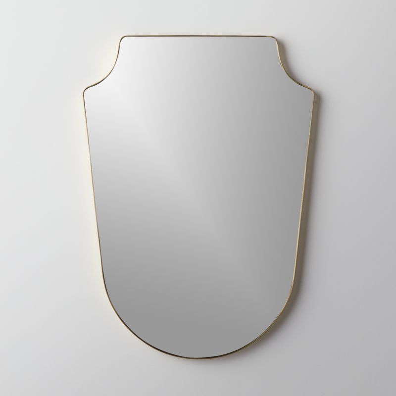 Slim Polished Brass Wall Mirror 26"x36" - image 0 of 11