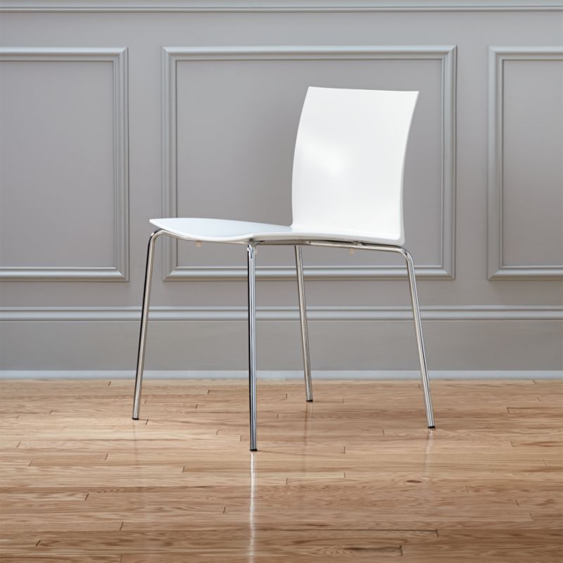 slim white chair + Reviews | CB2