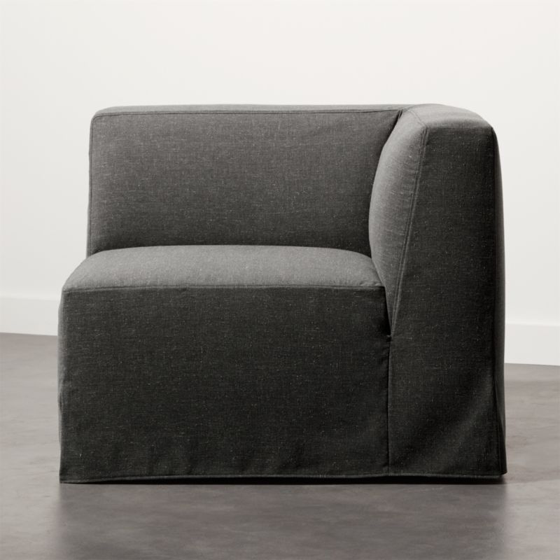 slipcover grey modular corner chair reviews cb2