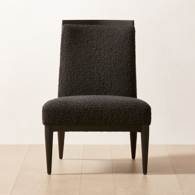 Slipper Chair with Black Legs Model 400 Luca Eclipse by Paul McCobb - image 1 of 7