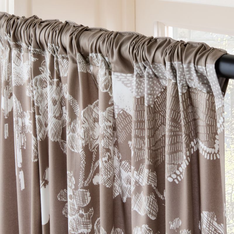 Sloane Brown Cotton Sateen Window Curtain Panel 48"x96" - image 2 of 5