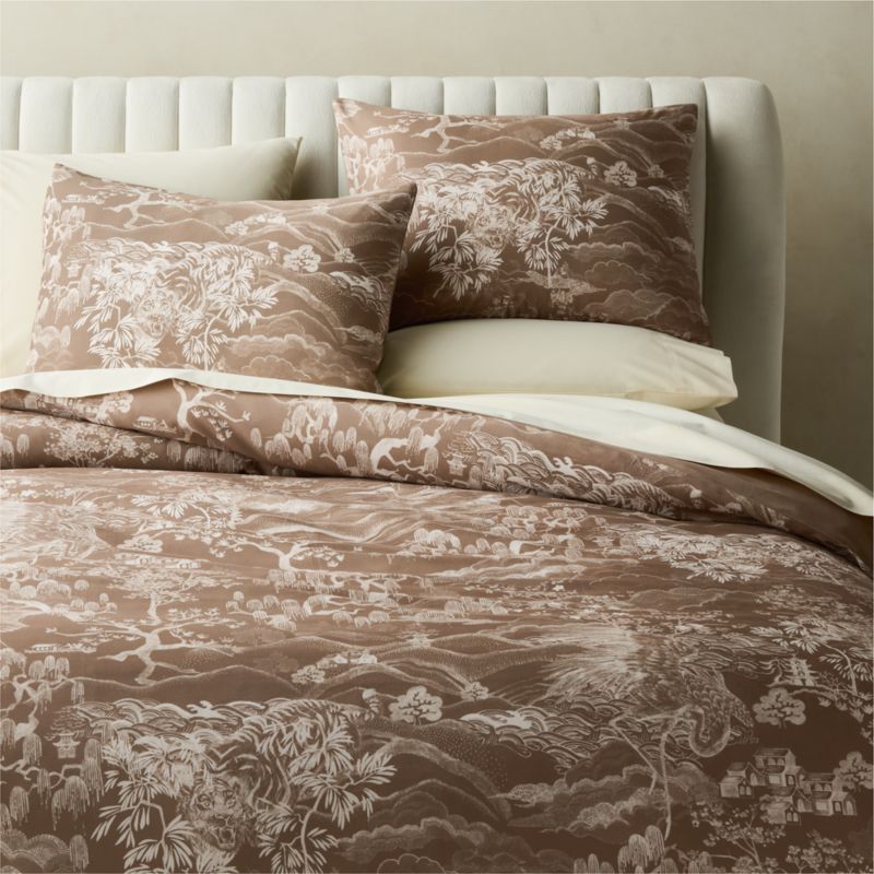 Sloane Organic Cotton Sateen Brown Standard Pillow Shams Set of 2 - image 5 of 7