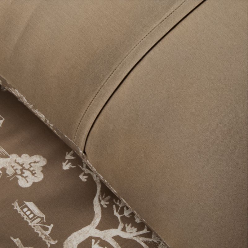 Sloane Organic Cotton Sateen Brown Standard Pillow Shams Set of 2 - image 4 of 7