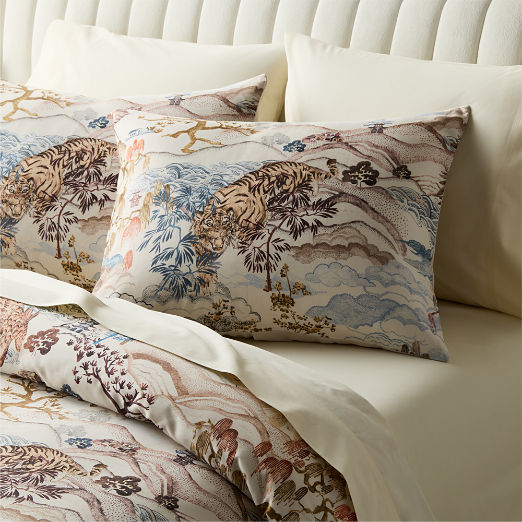 Sloane Organic Cotton Sateen Multicolor Duvet Cover