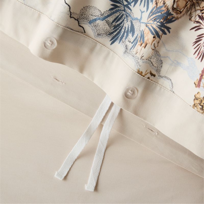 Sloane Organic Cotton Sateen Multicolor King Duvet Cover - image 2 of 4