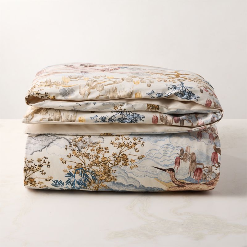 Sloane Organic Cotton Sateen Multicolor King Duvet Cover - image 3 of 4