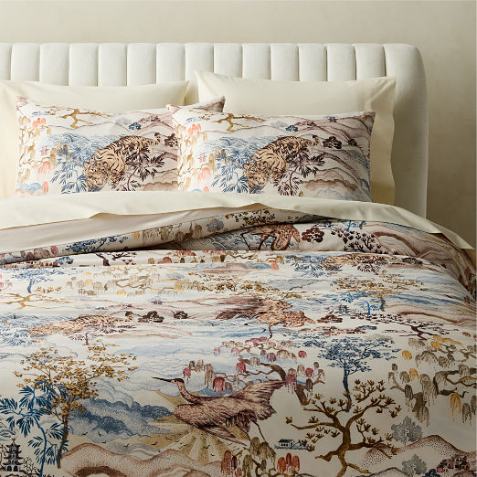 Sloane Organic Cotton Sateen Multicolor Duvet Cover
