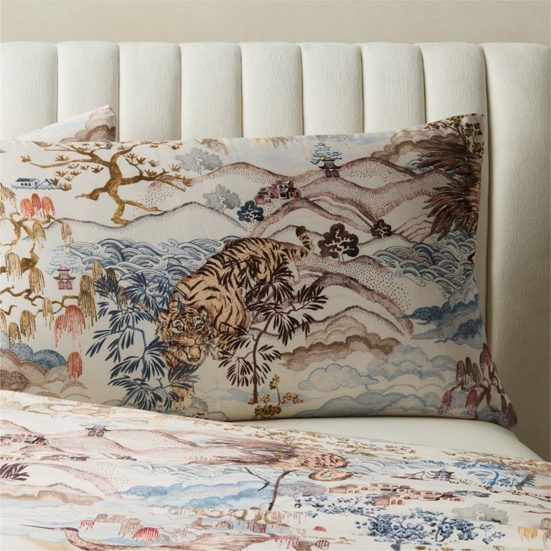 Sloane Organic Cotton Sateen Multicolor Standard Pillow Shams Set of 2 - image 1 of 6