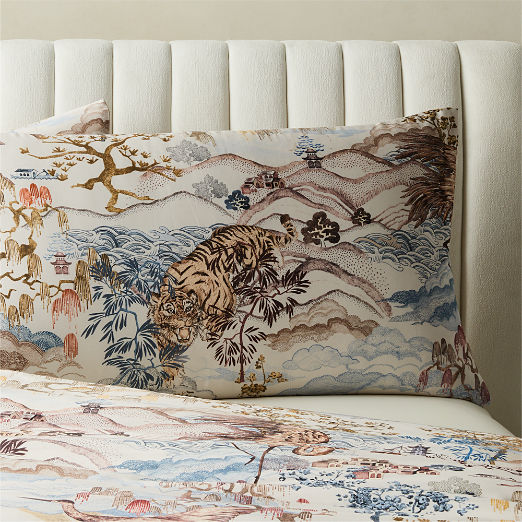 Sloane Organic Cotton Sateen Multicolor Pillow Shams Set of 2