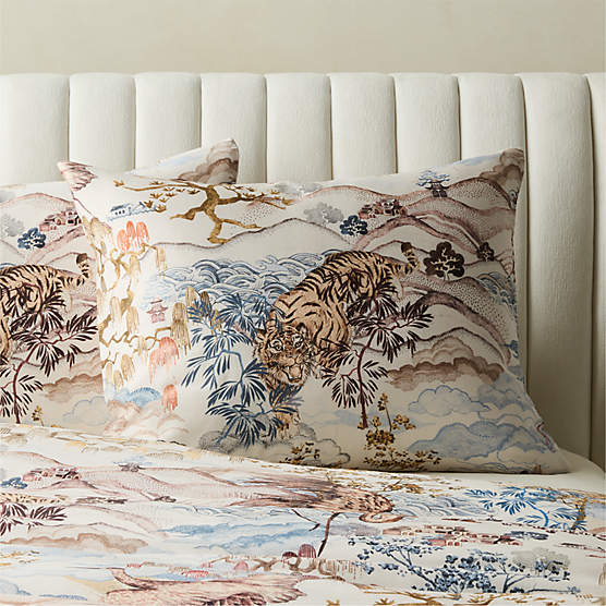 Sloane Organic Cotton Sateen Multicolor Standard Pillow Shams Set of 2