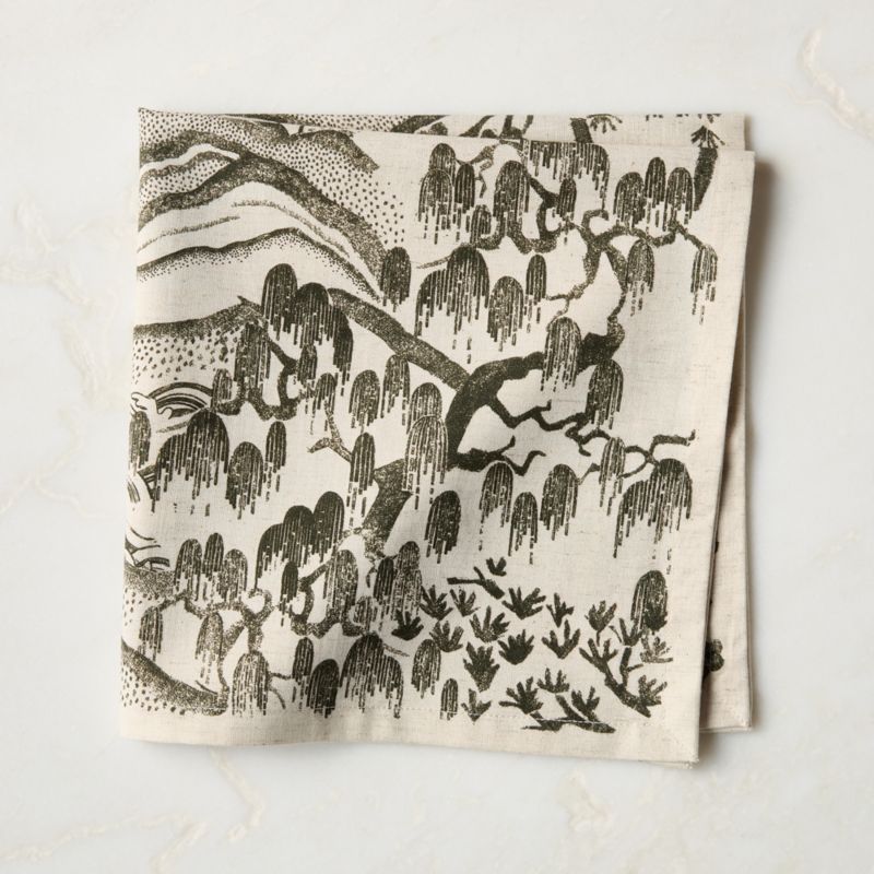 Sloane Warm White Cotton and Linen Napkin - image 3 of 4