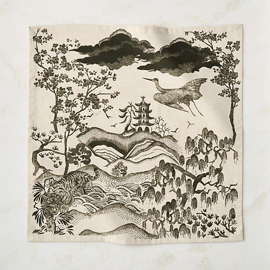 Sloane Warm White Cotton and Linen Napkin