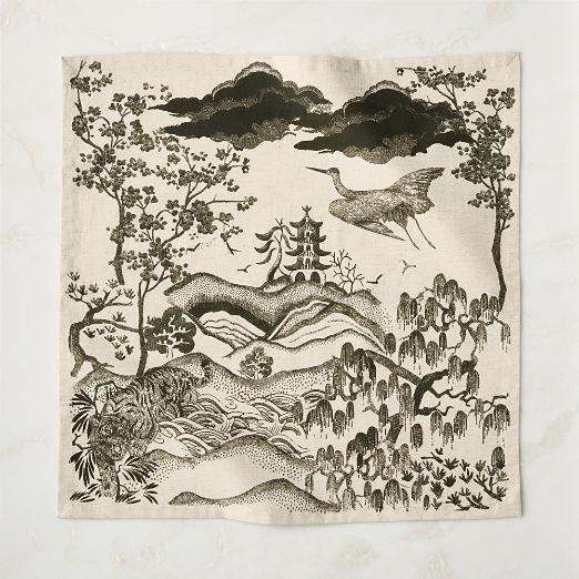Sloane Warm White Cotton and Linen Napkin