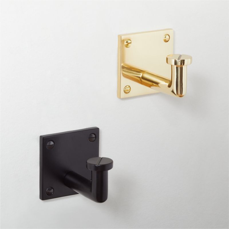 Slotted Screw Matte Black Wall Mount Hook - image 1 of 3