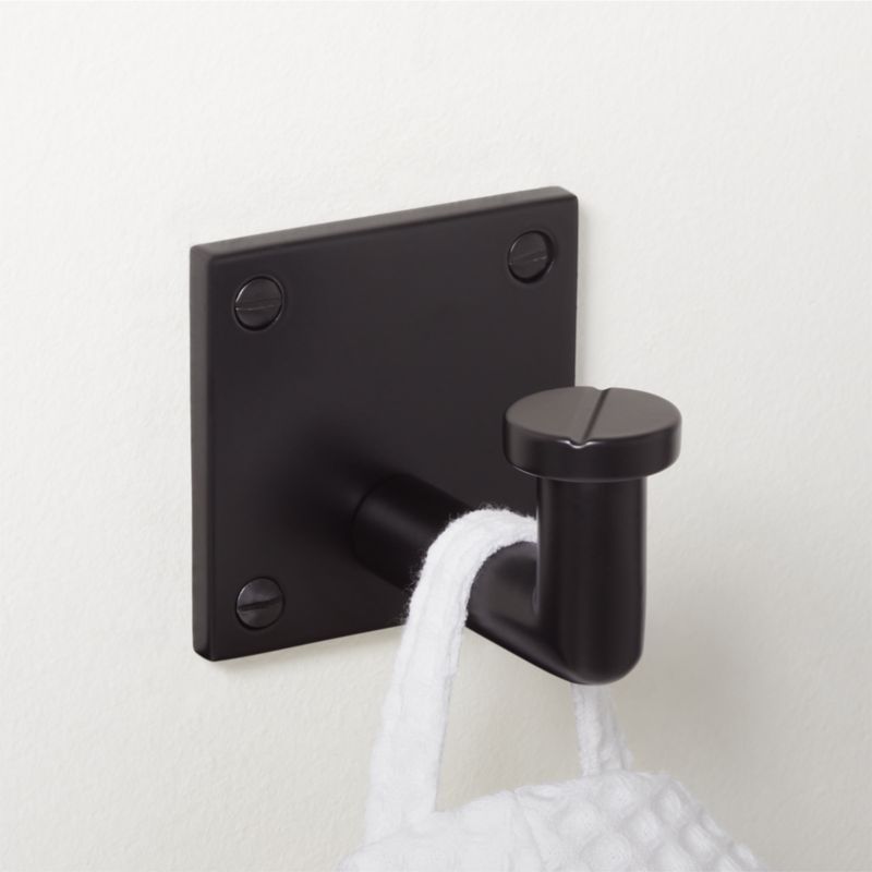 Slotted Screw Matte Black Wall Mount Hook - image 2 of 3