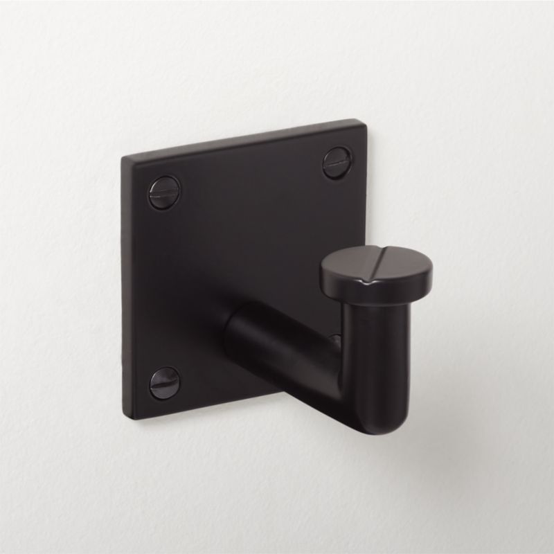 Slotted Screw Matte Black Wall Mount Hook - image 0 of 3