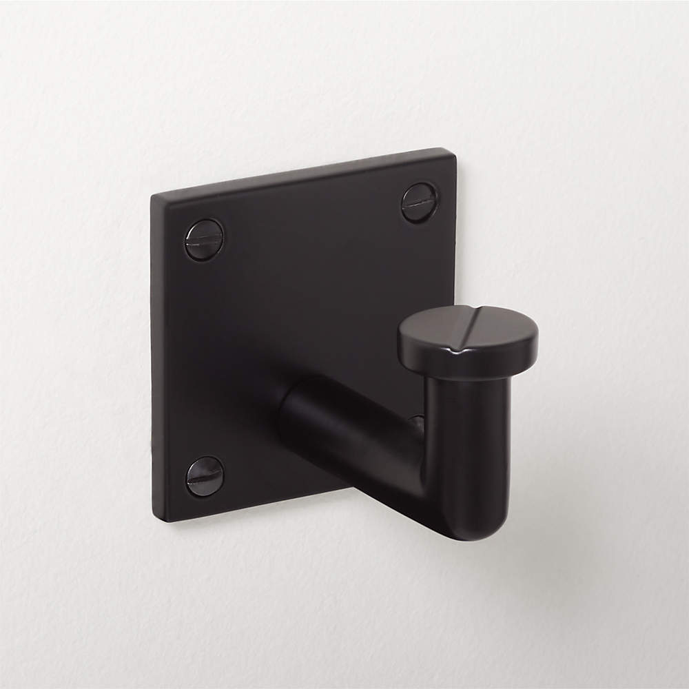 Slotted Screw Matte Black Wall Mount Hook + Reviews