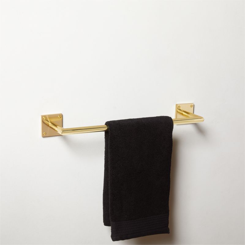 Slotted Screw Polished Brass Towel Bar 18" - image 2 of 4