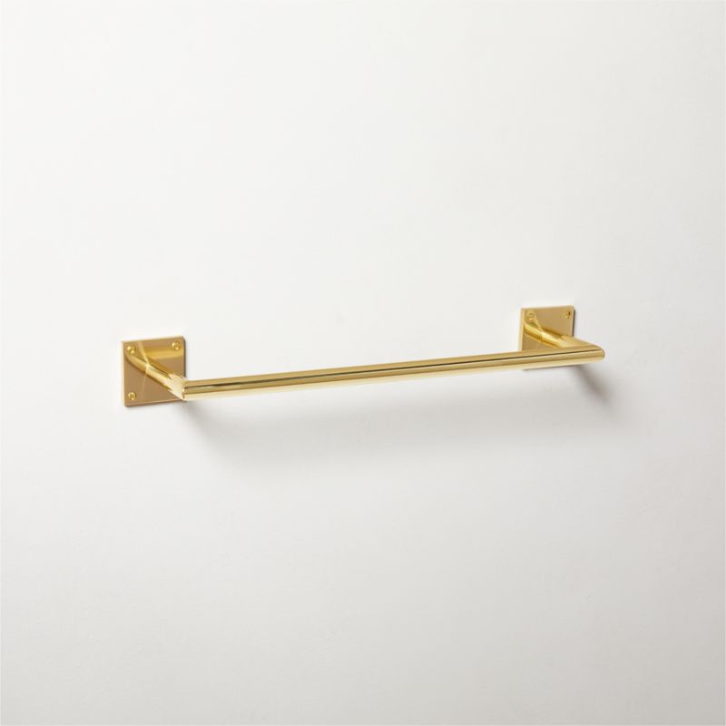 Slotted Screw Polished Brass Towel Bar 18" - image 0 of 4