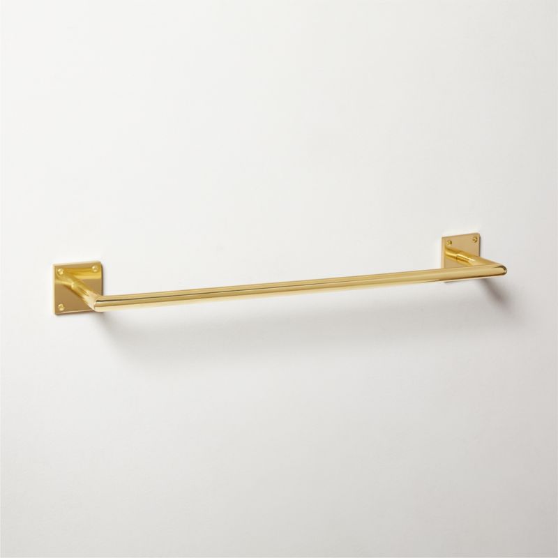 Slotted Screw Polished Brass Towel Bar 24 Reviews CB2 Canada   SlottedScrewPdBrsTwlBar24inSHF21