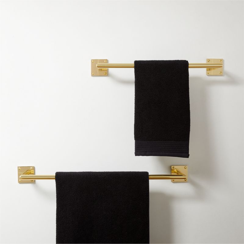 Slotted Screw Matte Black Towel Bars, CB2