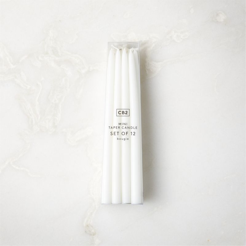 Small White Taper Candles Set of 12 - image 1 of 2