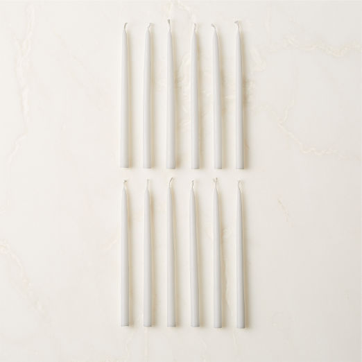 Small White Taper Candles Set of 12