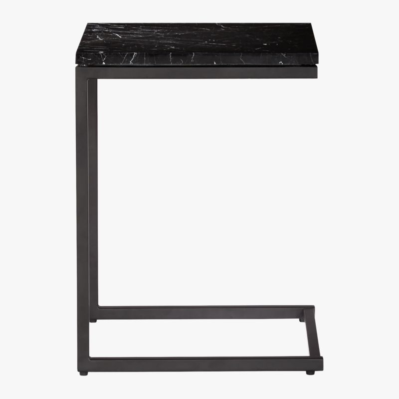 Smart Black C Table with Black Marble Top - image 2 of 6