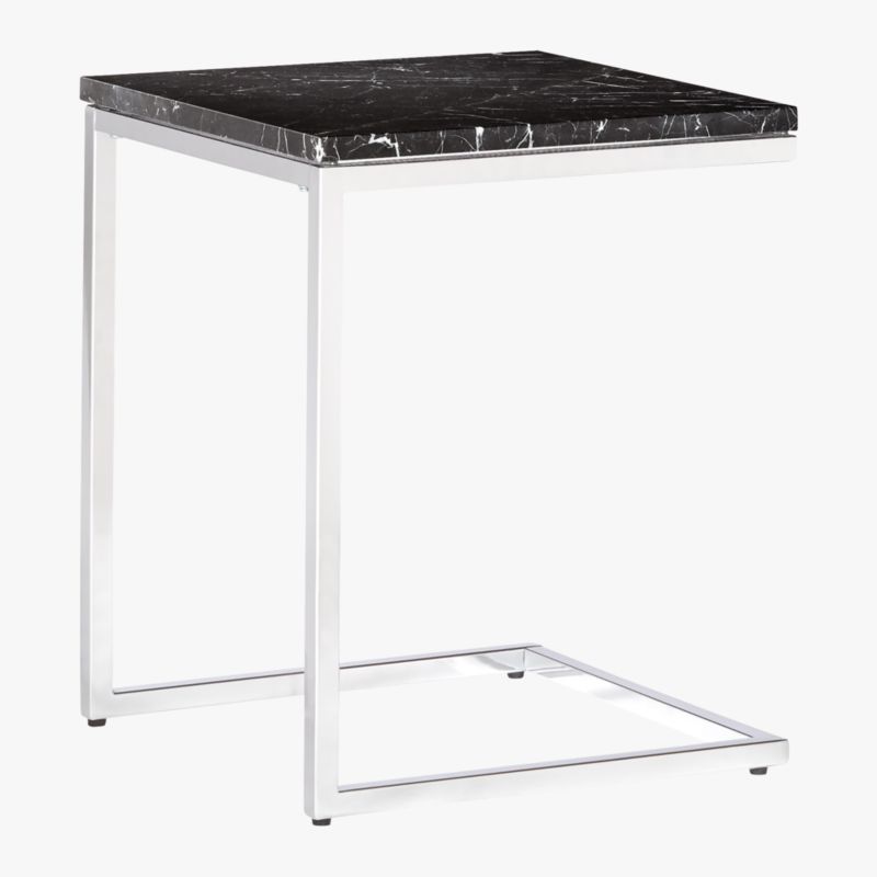 Smart Chrome C Table with Black Marble Top - image 3 of 5