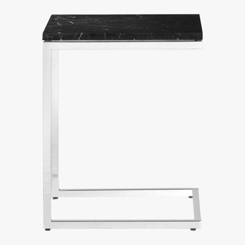 Smart Chrome C Table with Black Marble Top - image 2 of 5